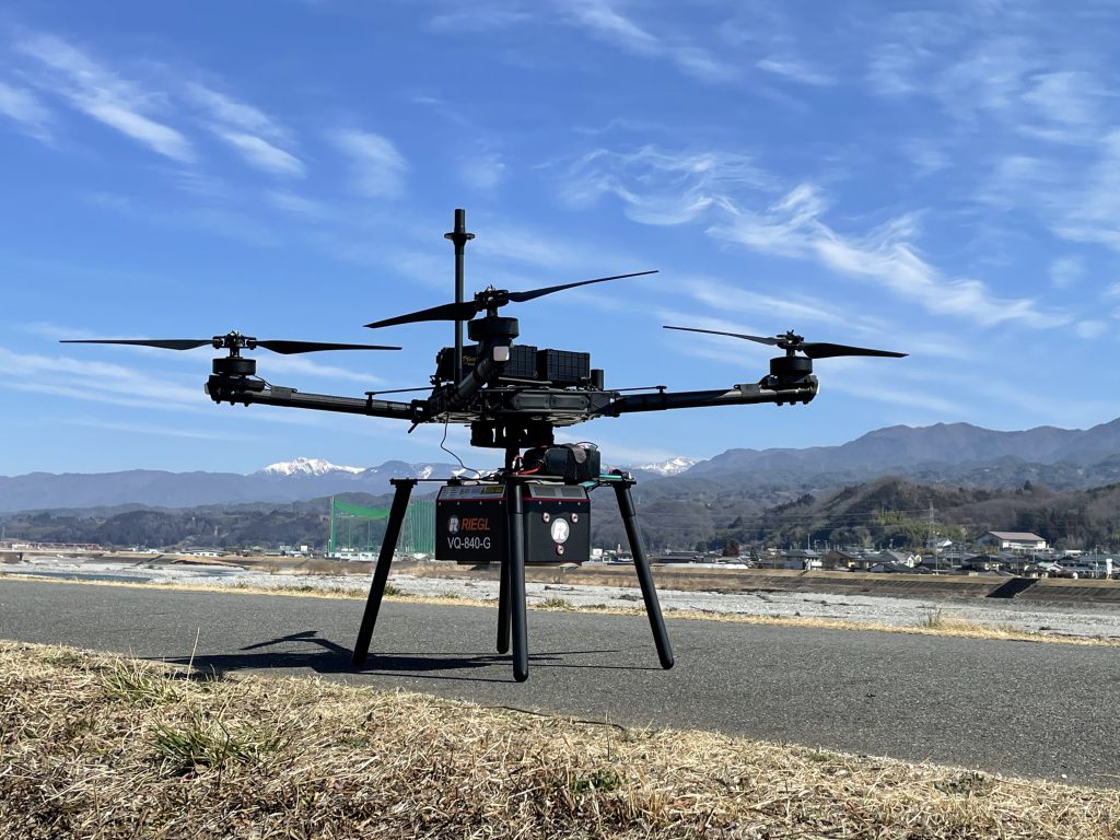空から、水中を測りました【UAV搭載型グリーンレーザスキャナ】